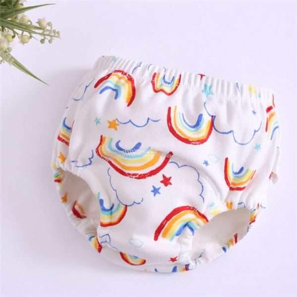 New 6Layers Crotch Baby Diapers Reusable Training Pants  Washable Cloth Nappy Diaper Waterproof Cotton Potty Panties  Underwear - Baby Homez