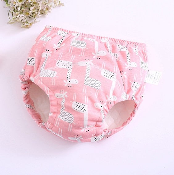 New 6Layers Crotch Baby Diapers Reusable Training Pants  Washable Cloth Nappy Diaper Waterproof Cotton Potty Panties  Underwear - Baby Homez