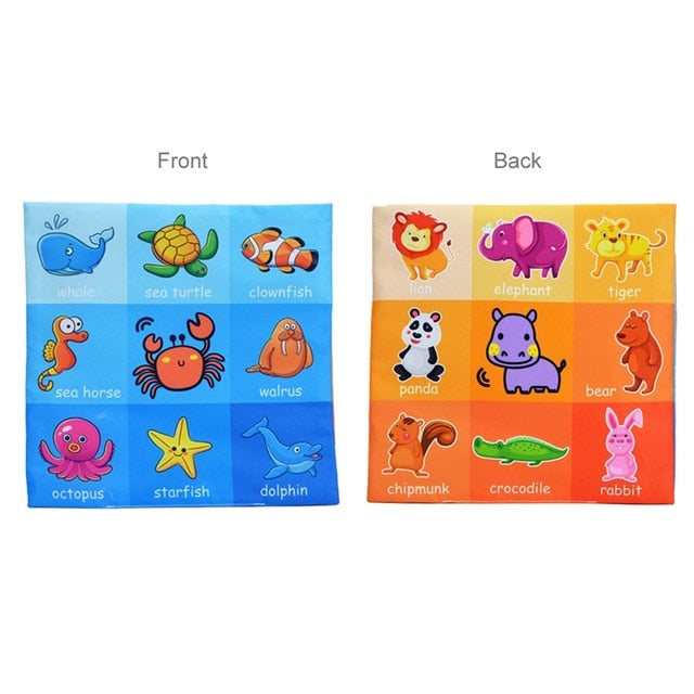 Baby Toys For Newborn Soft Cloth Book 0-12 Months Kids Learning Educational Black/White Cognition Rustle Sound Newspaper - Baby Homez