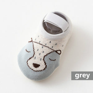 1 Pair Fashion Baby Girls Boys Cute Cartoon Non-slip Cotton Toddler Floor Socks Animal pattern First Walker Shoes for Newborns - Baby Homez